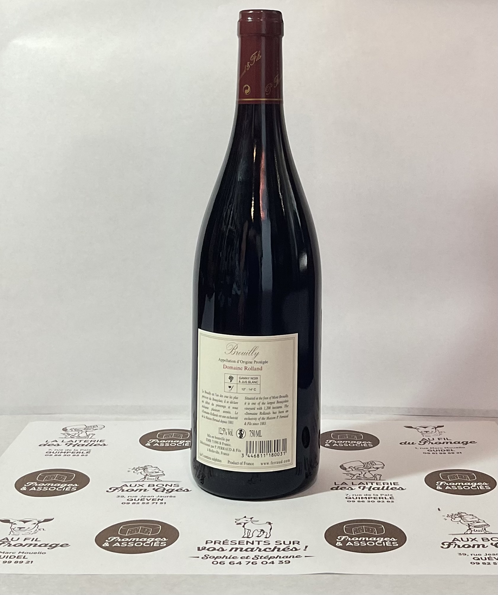 bouteille de vin rouge Domaine Ferraud Brouilly 2019