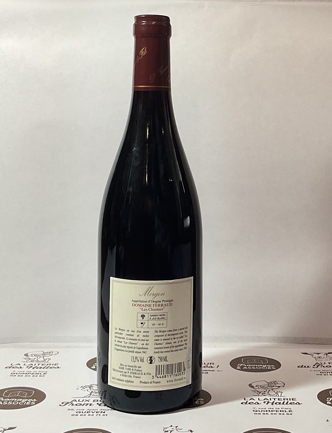 bouteille de vin rouge Domaine Ferraud Morgon 2019