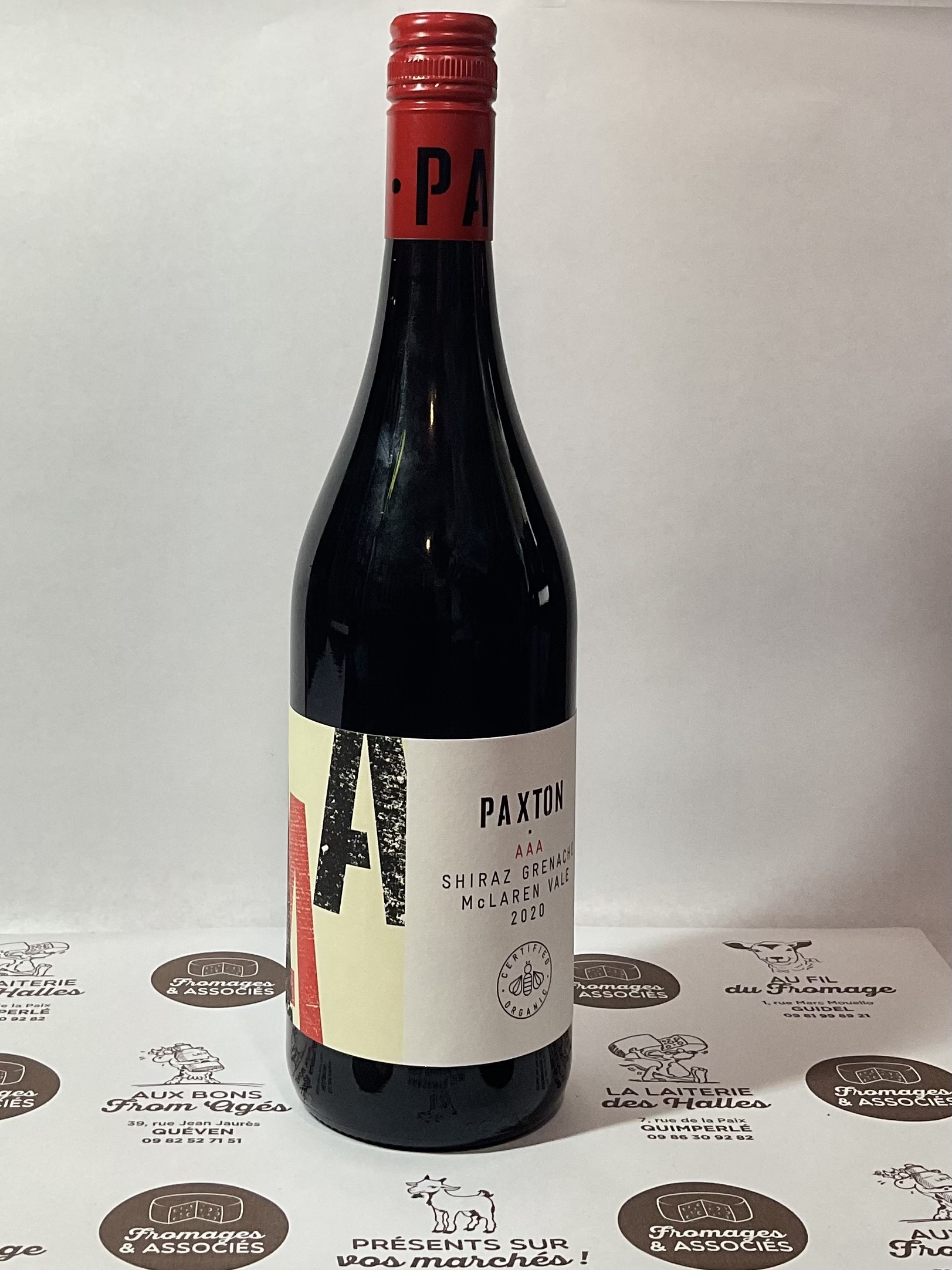 Bouteille de vin rouge Paxton AAA 2020
