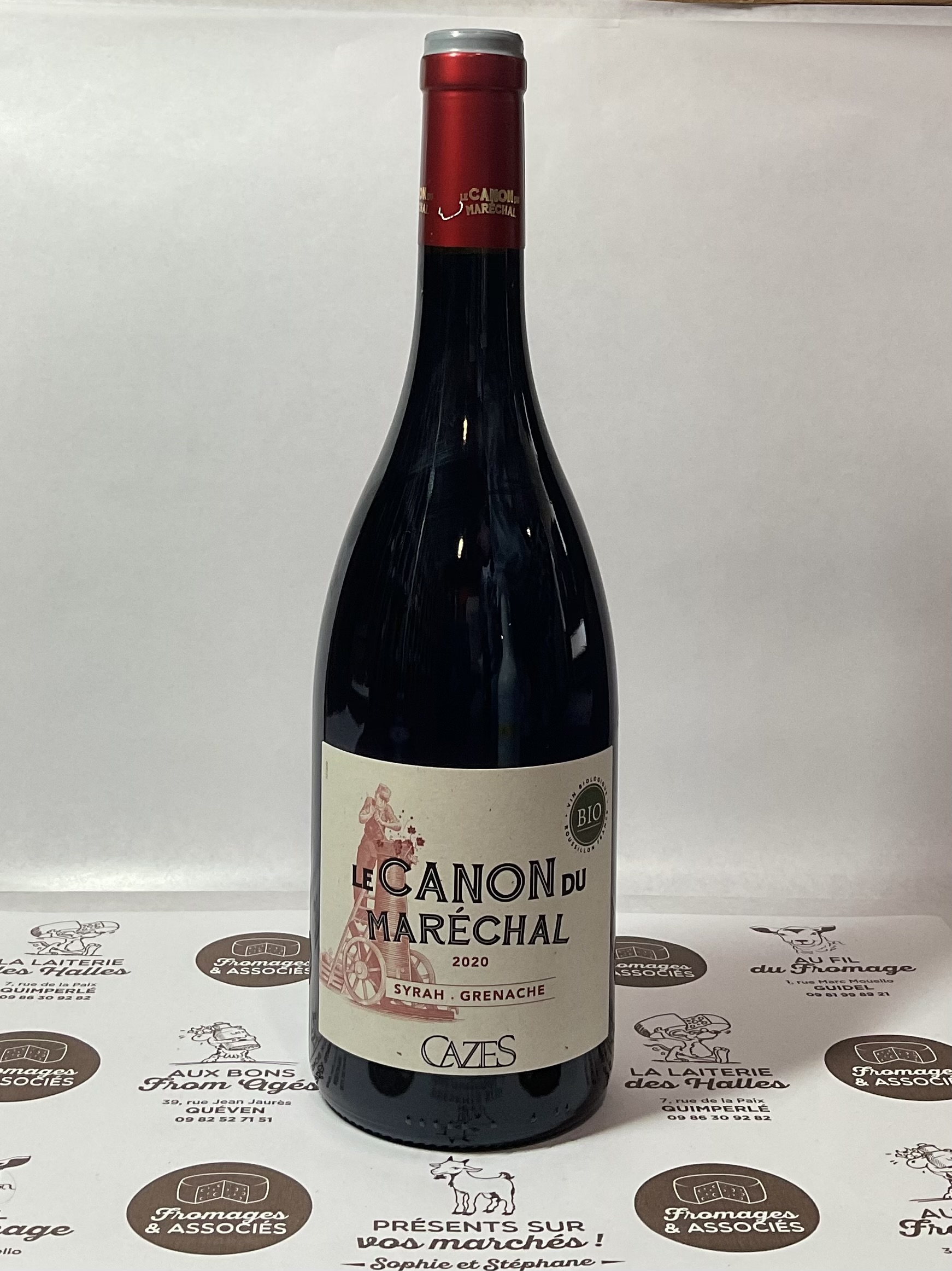 bouteille de vin rouge Le Canon du Maréchal, Cazes 2020