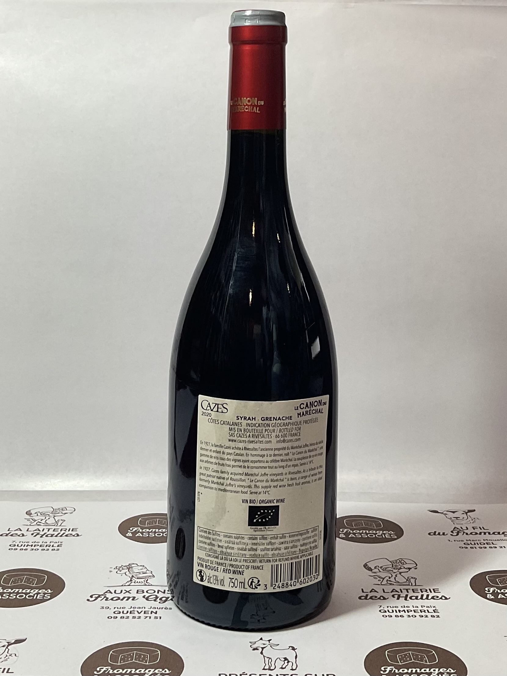 bouteille de vin rouge Le Canon du Maréchal, Cazes 2022