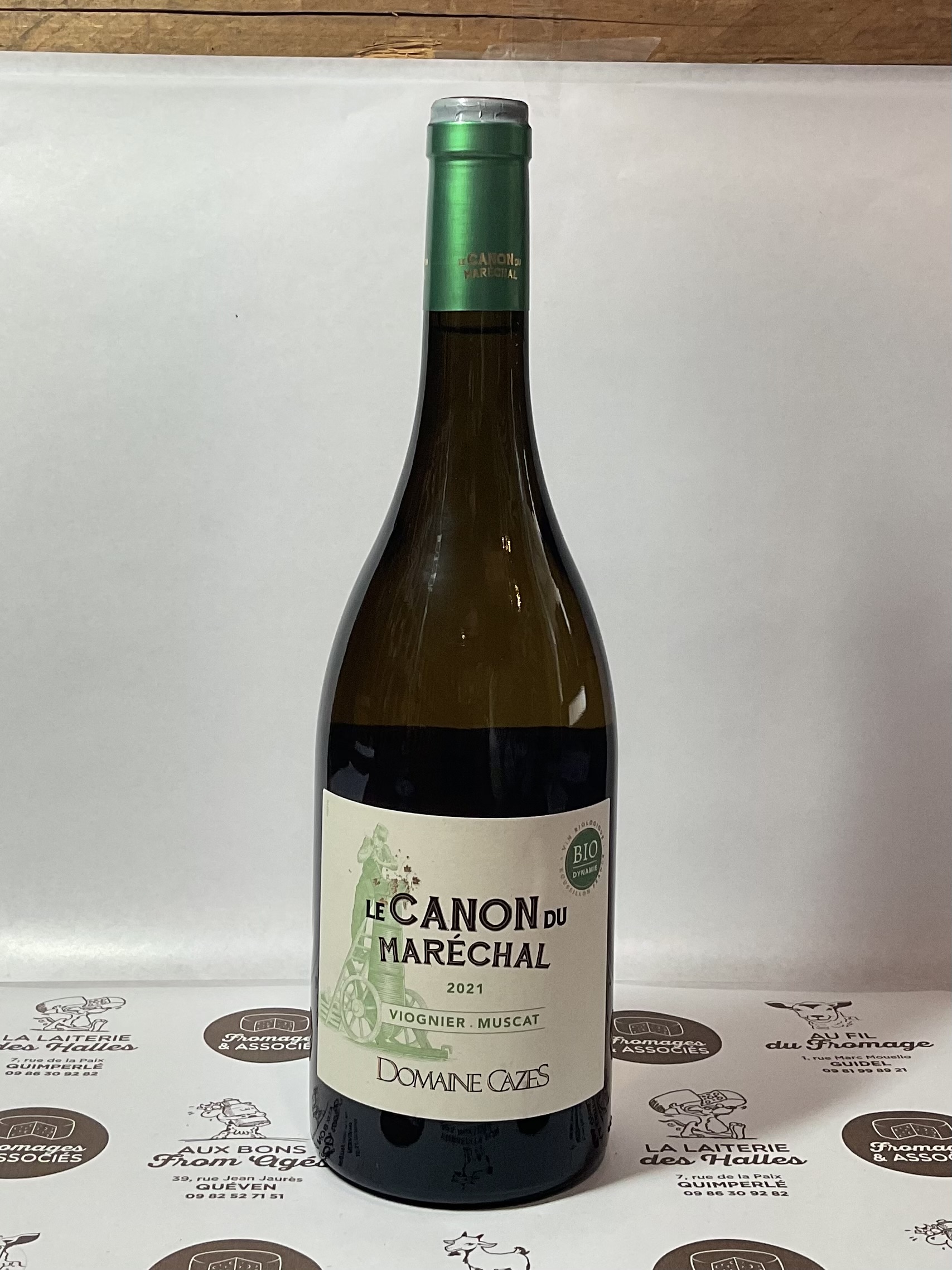 bouteille de vin blanc Le Canon du Maréchal, Cazes 2021