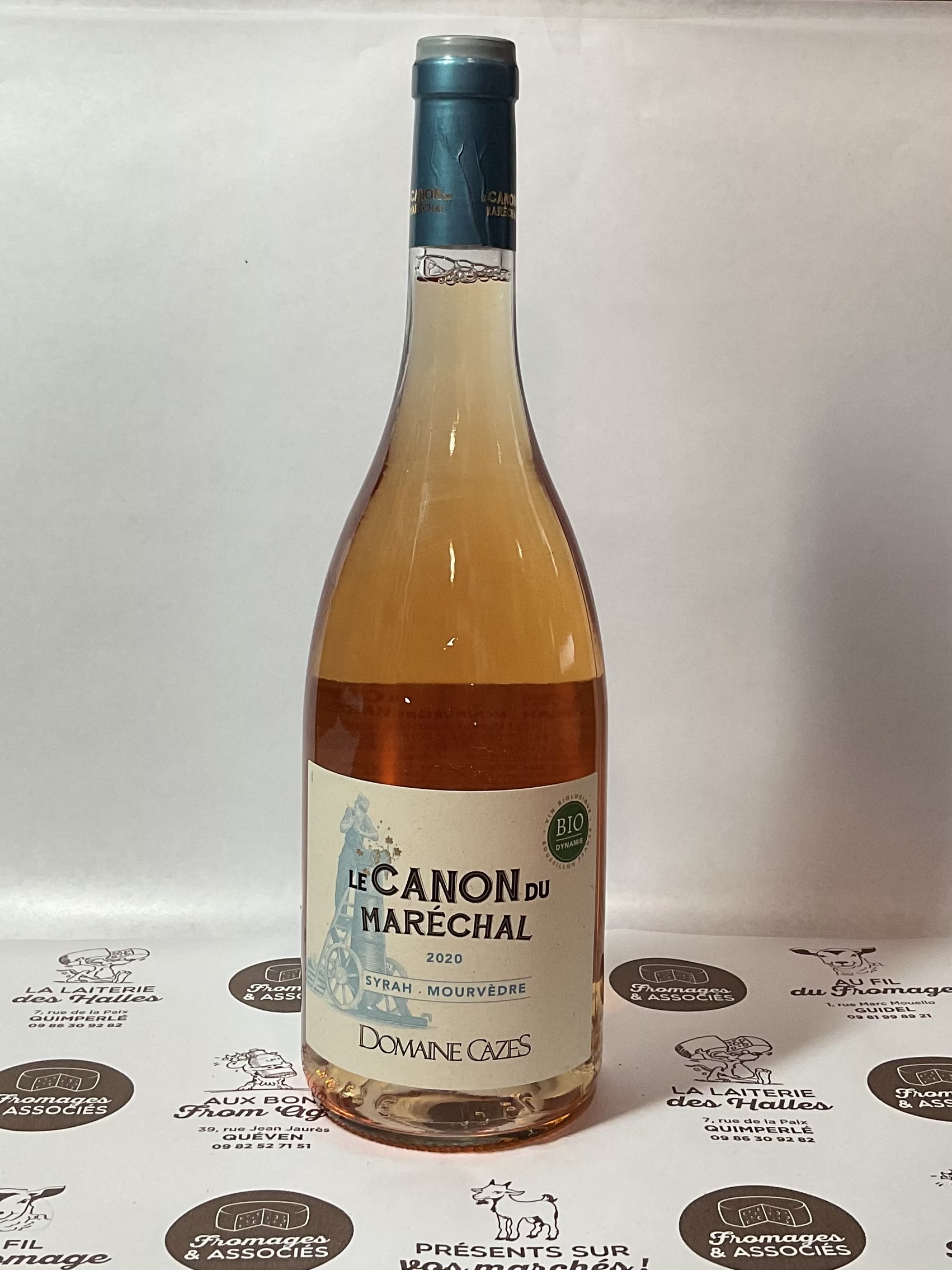 bouteille de vin rosé Le Canon du Maréchal, Cazes 2020
